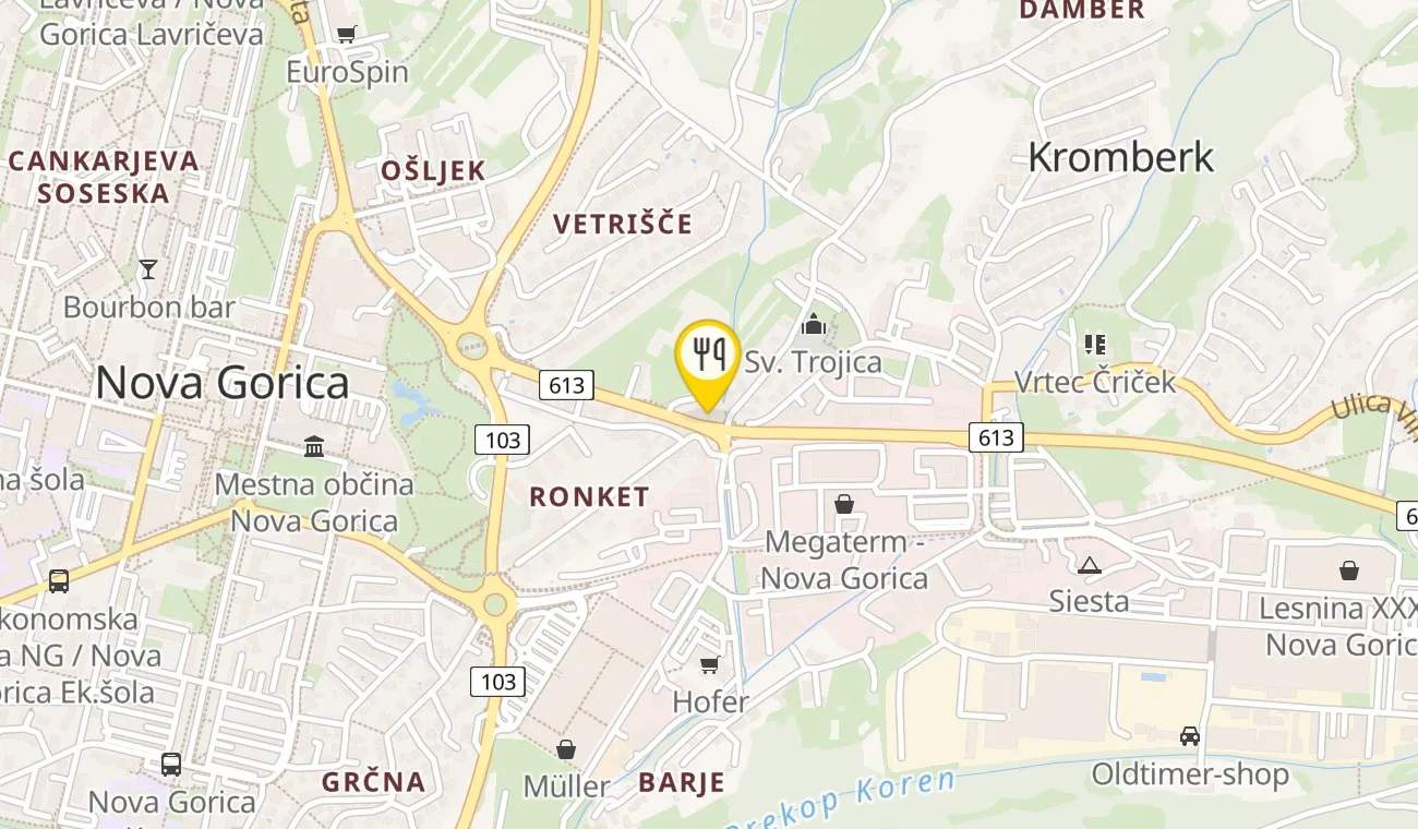 Zemljevid — Gostilna pri Hrastu