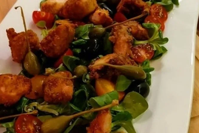'Chef Cooks at Home' Initiative Fried Octopus Salad by Chef Pero Savanović