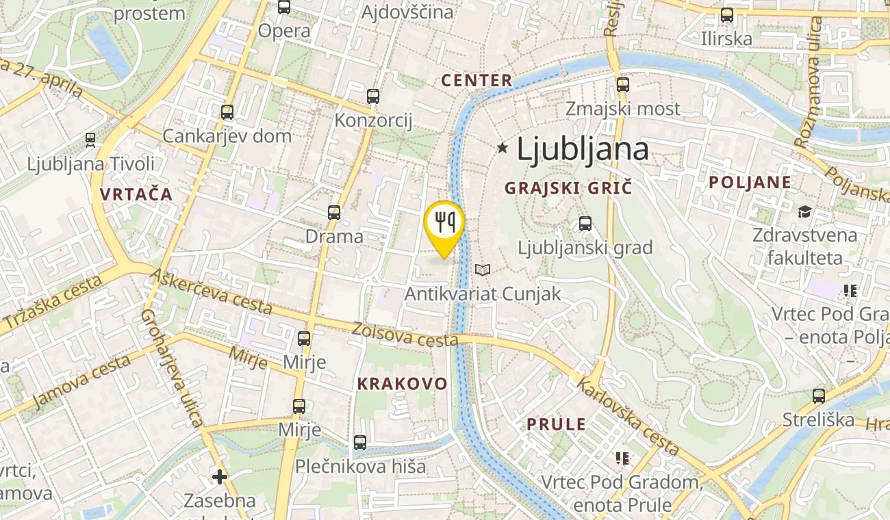 Zemljevid — Pop`s Pizza & Sport