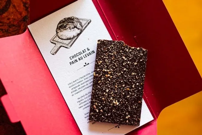 Bread and chocolate bar