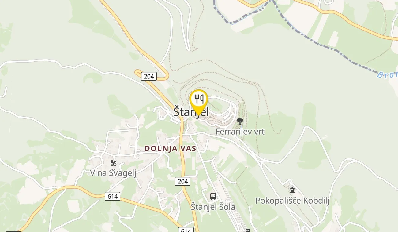Zemljevid — Grad Štanjel Restaurant & Lounge bar