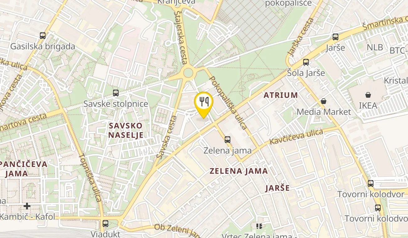 Zemljevid — Restavracija Cubo