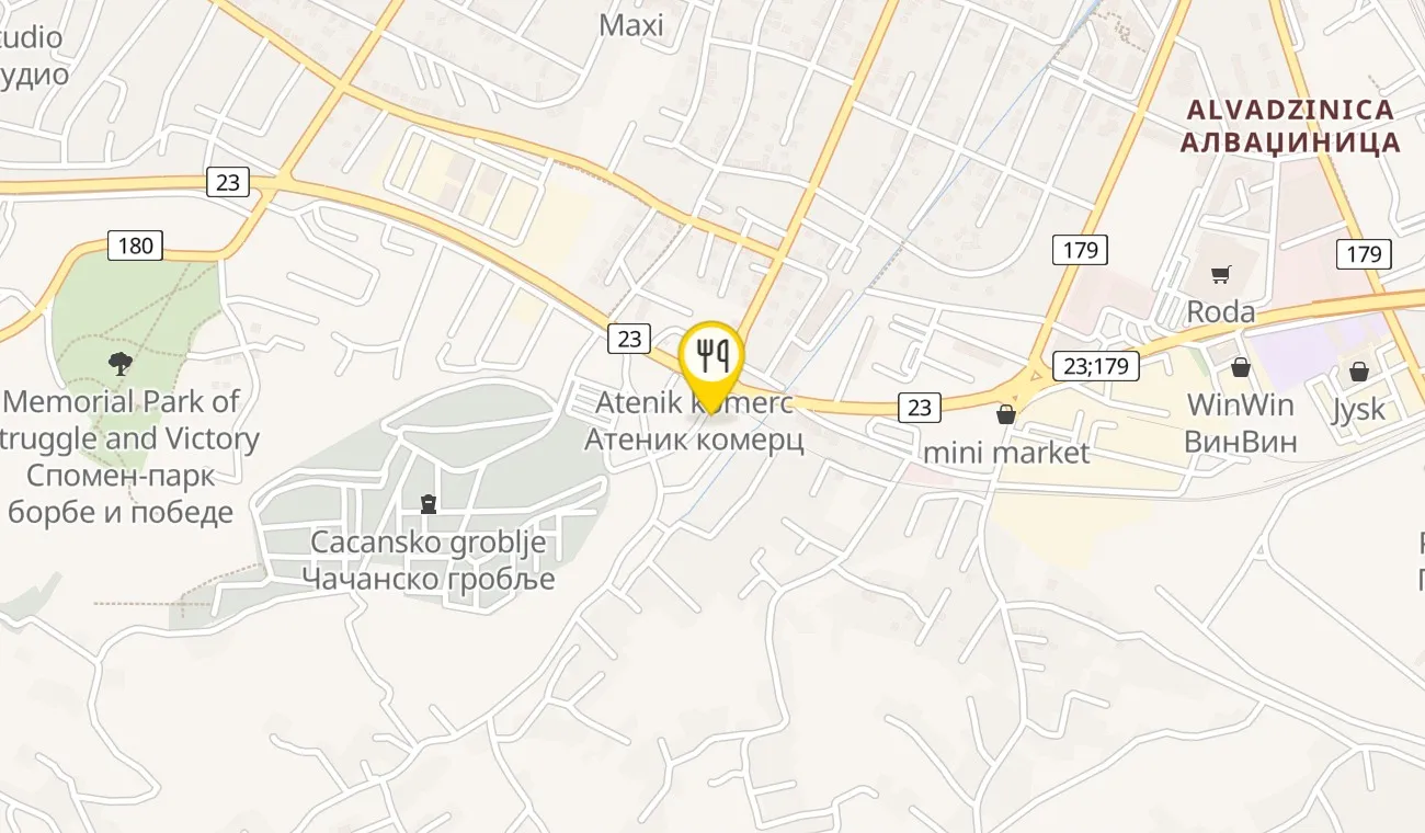 Map — PEČENJARA KOD BRANA