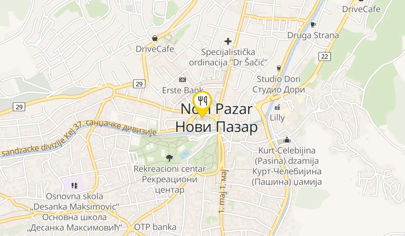 Mapa — ETNO RESTORAN GAZIYA