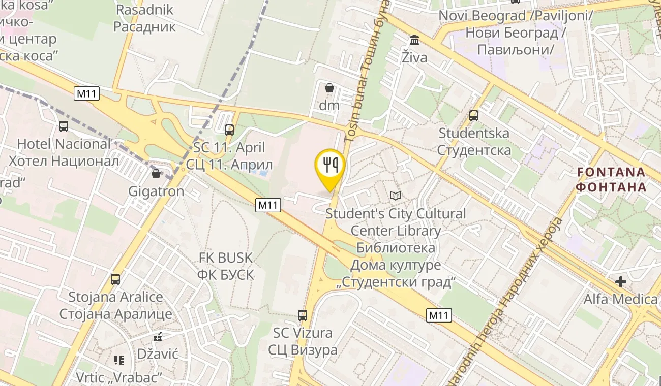 Mapa — RESTORAN RADNIČKI