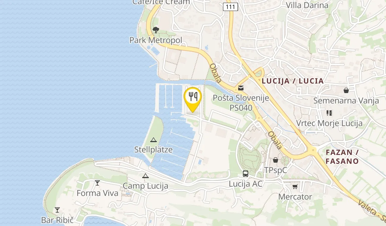 Map — Restavracija Marina Portorož