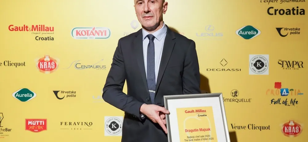 Departure of the legendary Drago Majsak, Gault&Millau Croatia “Best maître d'hôtel 2020”