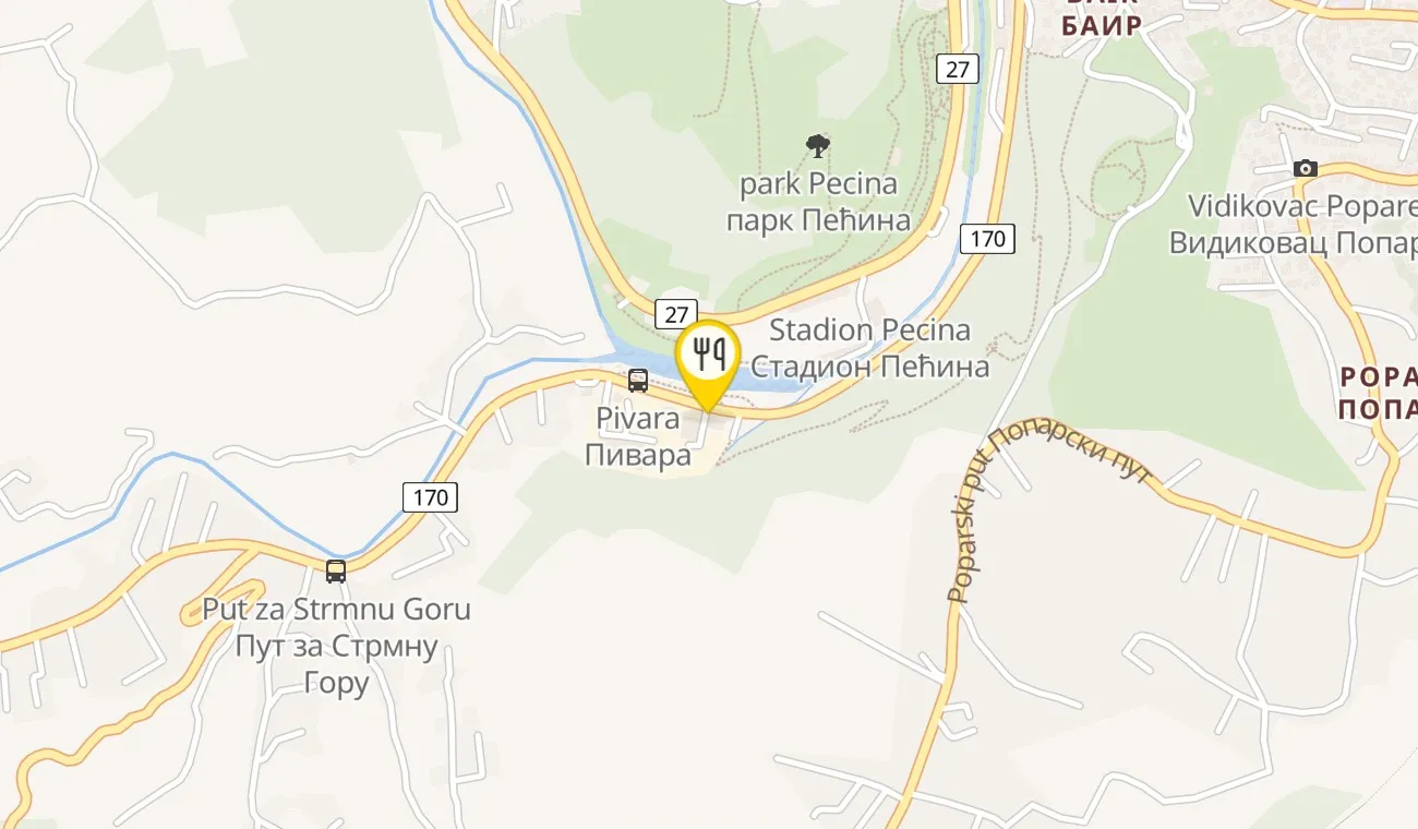 Mapa — PLATANI KOD LAZE