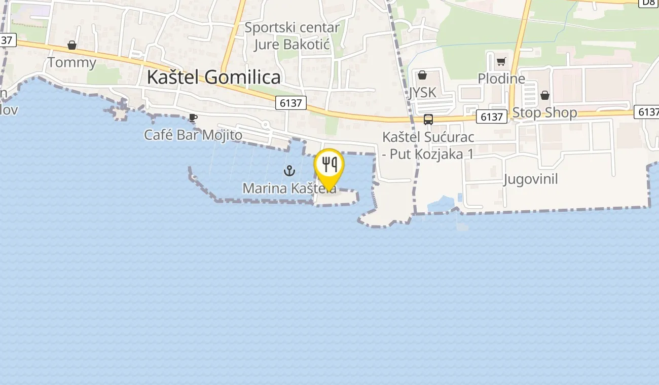 Map — Spinnaker Marina Kaštela