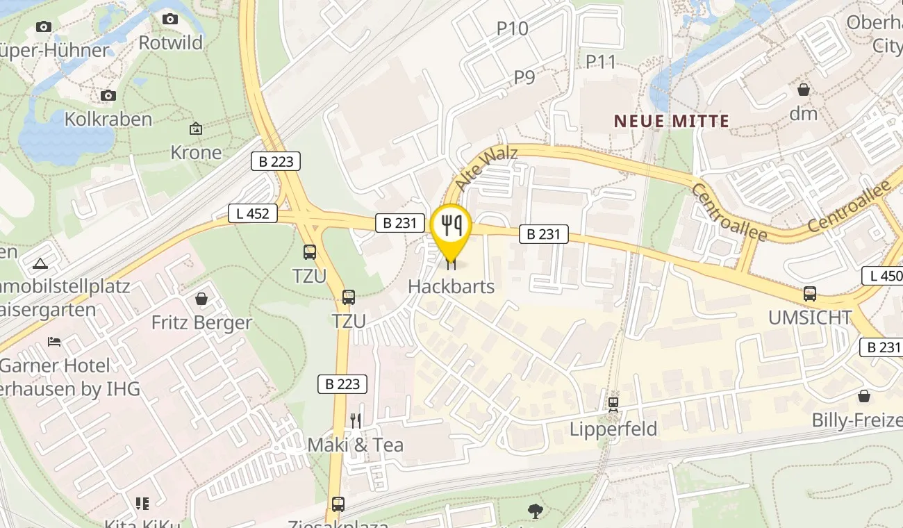 Karte — Hackbarth’s Restaurant