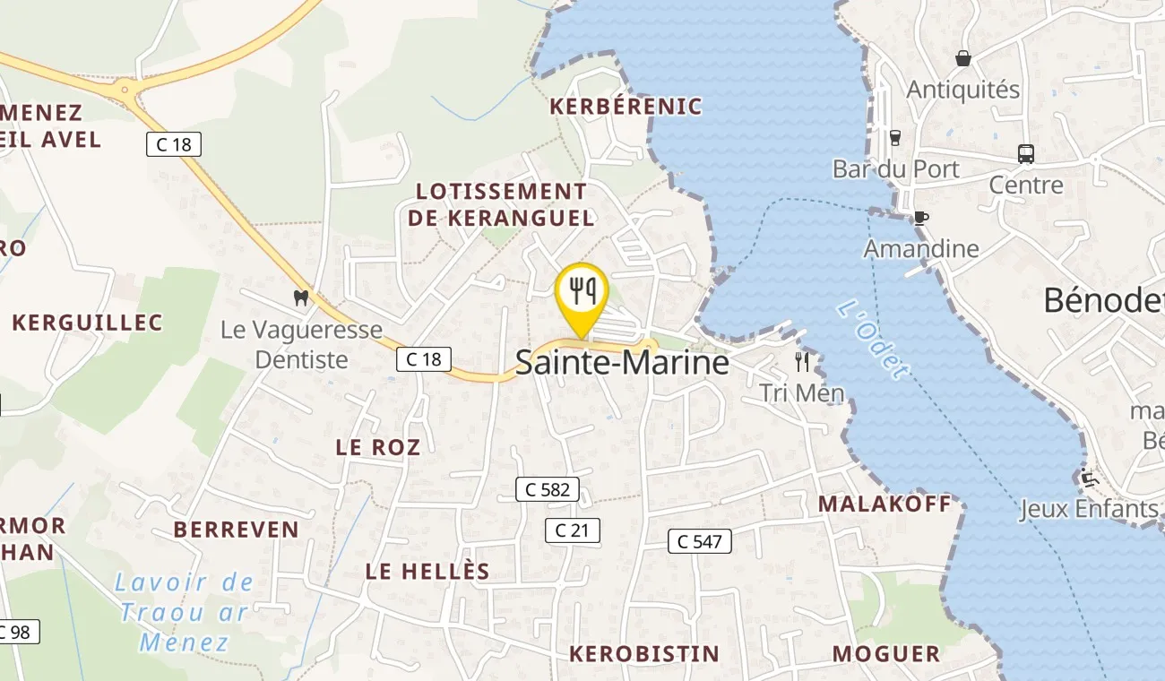 76 Rue de l'Odet, 29120 Sainte-Marine, France