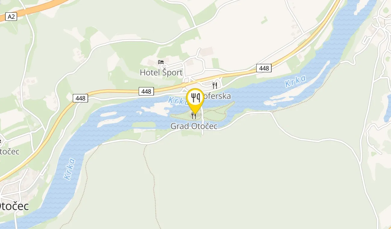 Zemljevid — Restavracija Grad Otočec