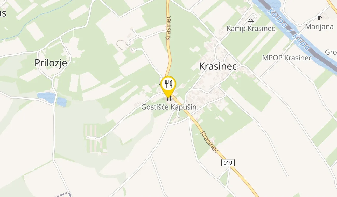 Zemljevid — Gostišče Kapušin