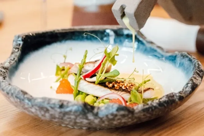 Mackerel, peas & buckwheat