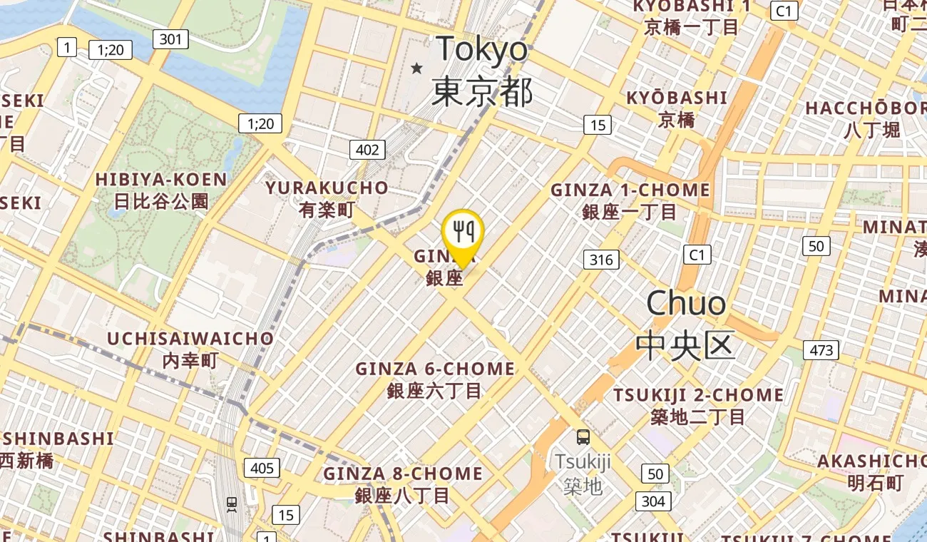 Map — Ginza L'écrin