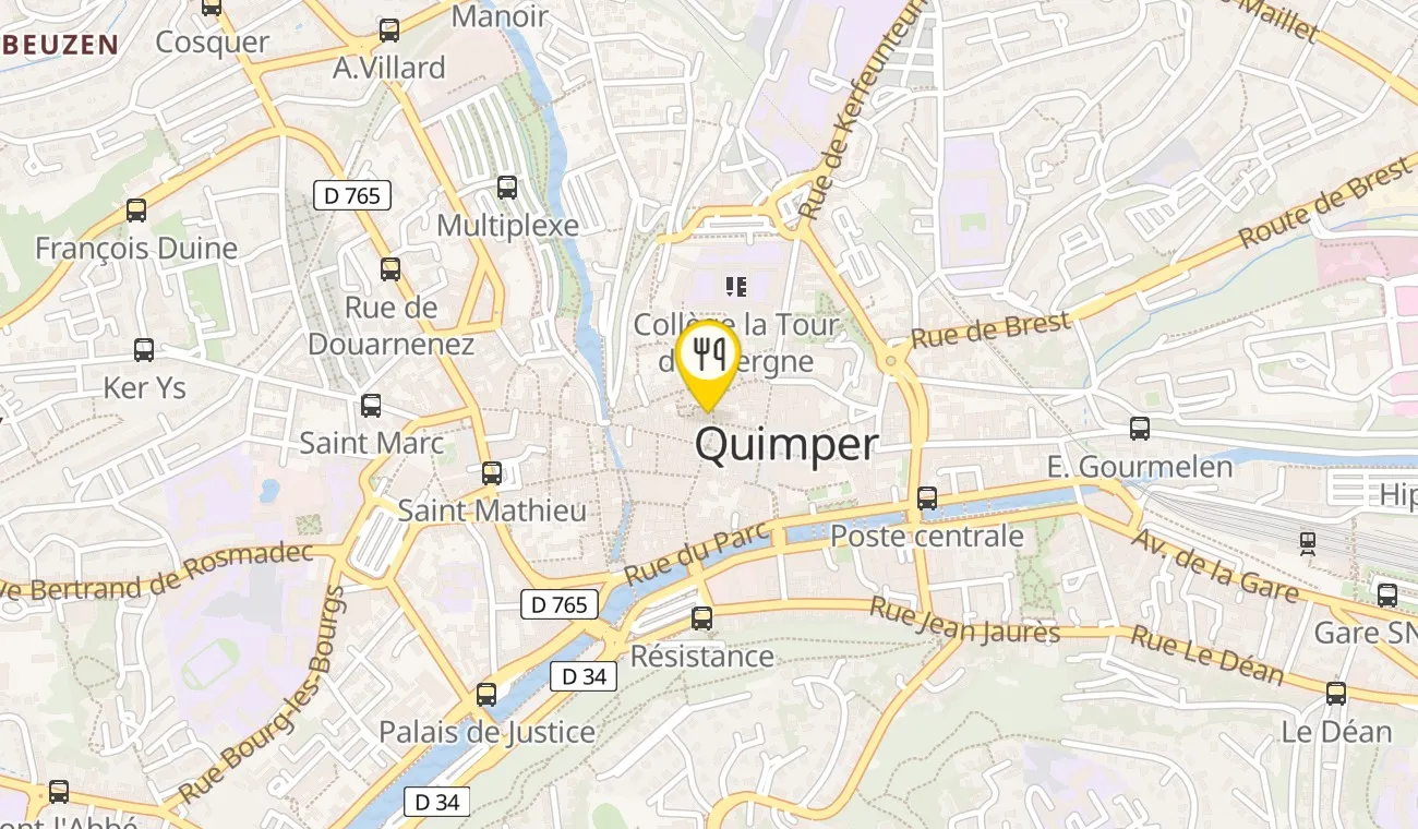 Plan — Au Vieux Quimper