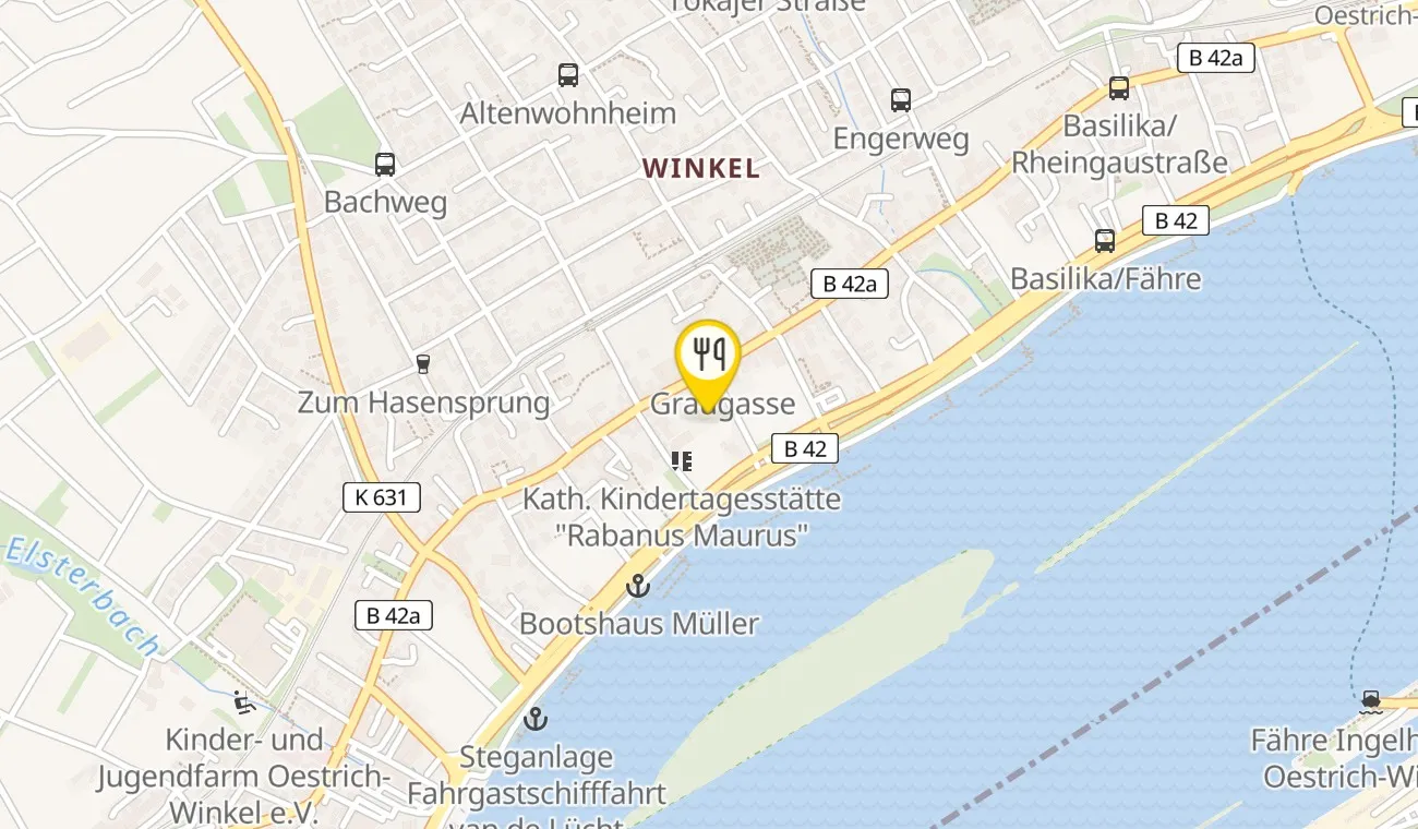 Map — graues haus trüffel im rheingau