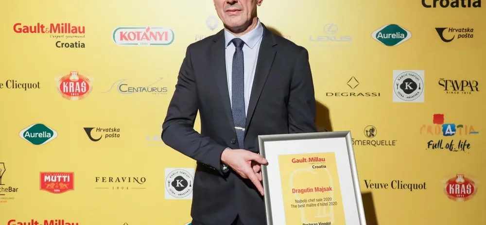 Dragutin Majsak - Gault&Millau Best Maître d'Hôtel of the Year 2020