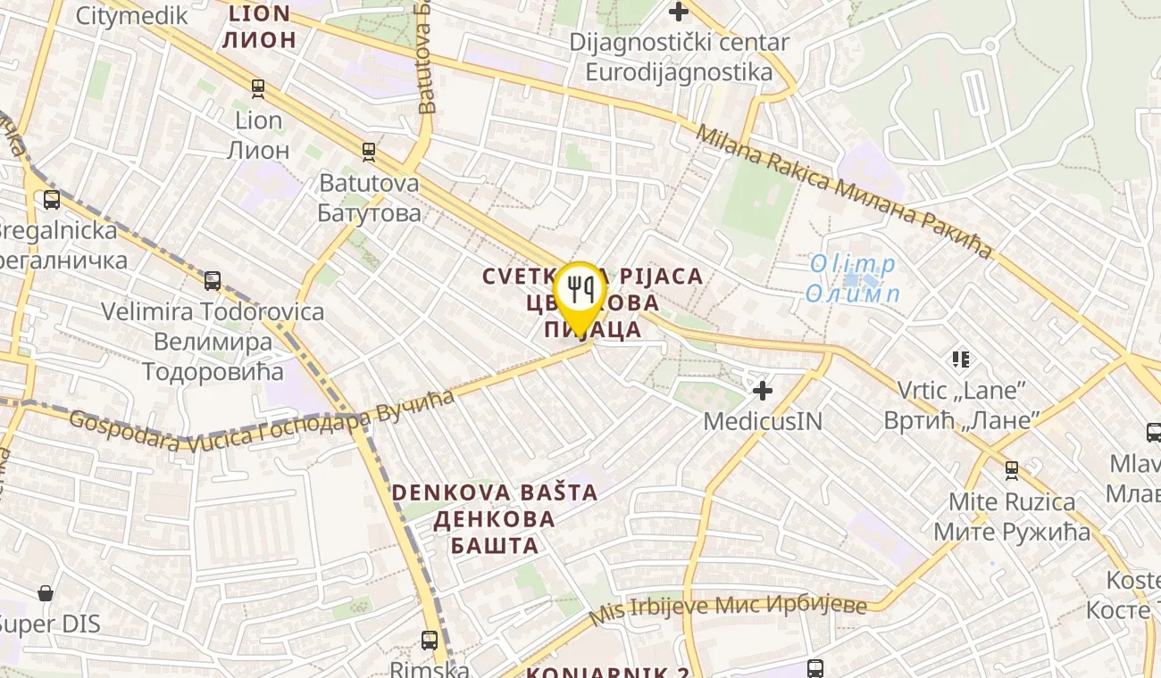 Mapa — MALA ZVEZDARA