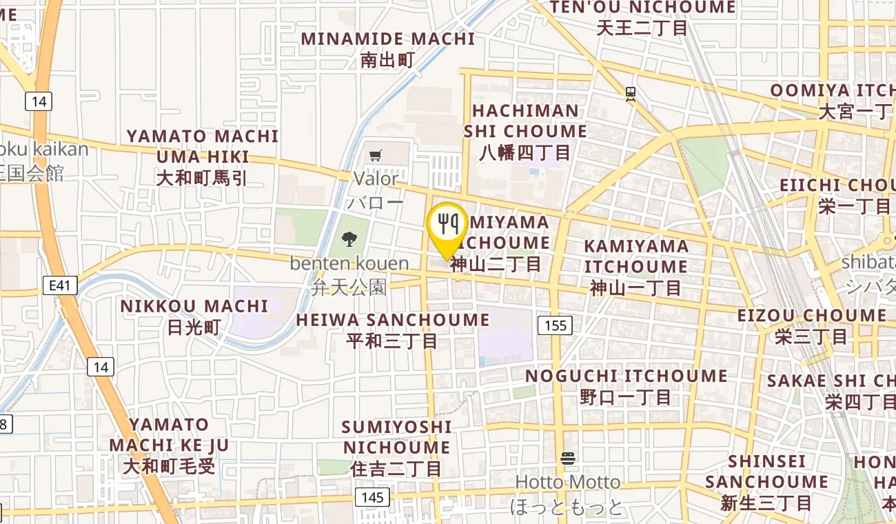 Map — Restaurant HONJIN