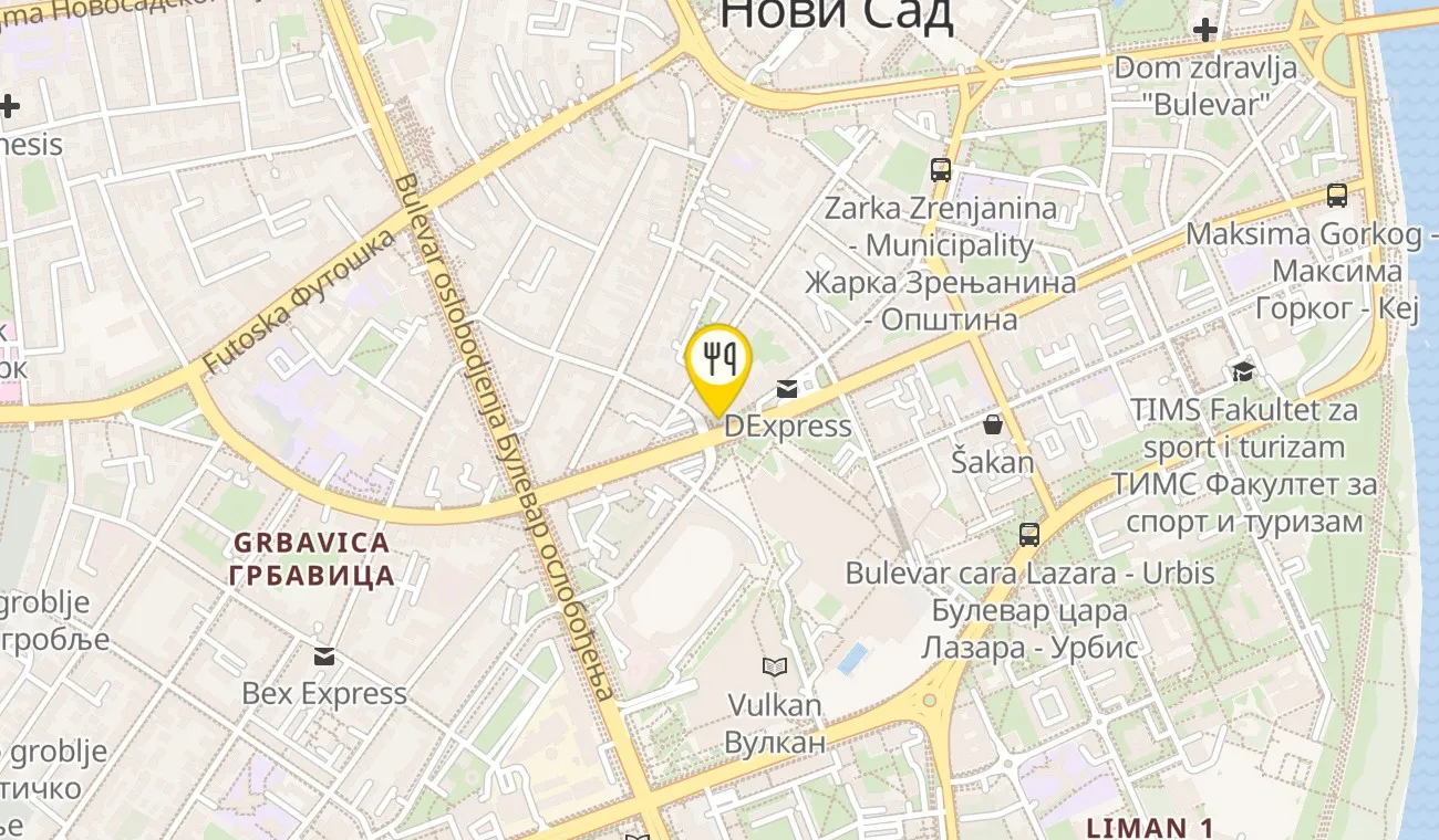 Map — THE CAMELOT NOVI SAD