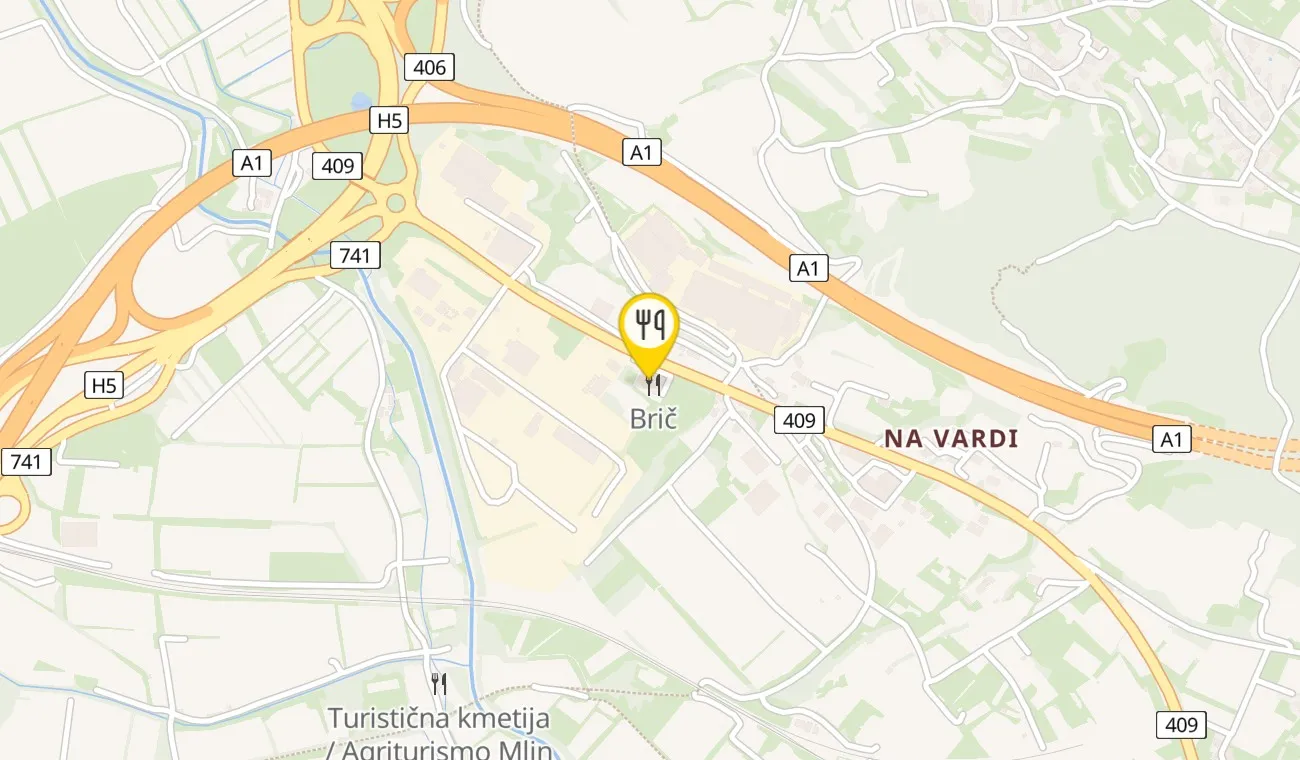 Zemljevid — Restavracija Brič