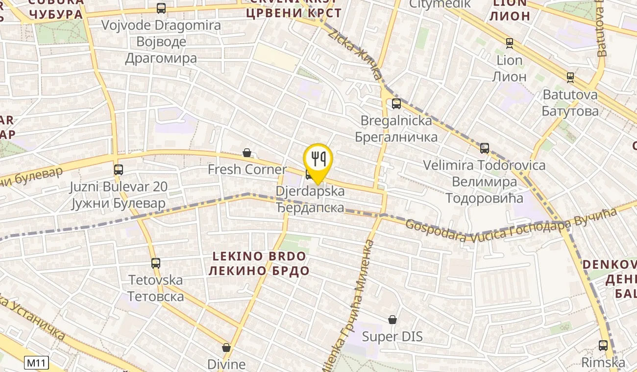 Map — JB PIVNICA