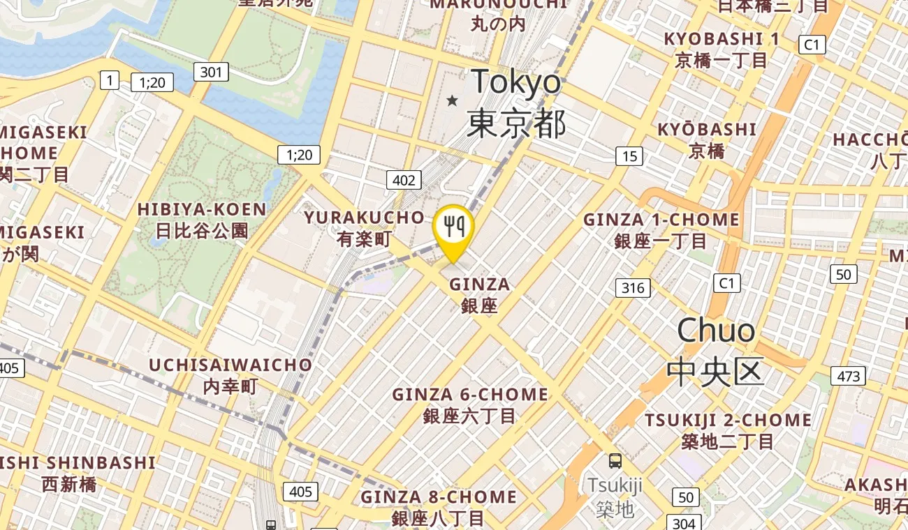 Map — Ginza Sukiyabashi Jiro