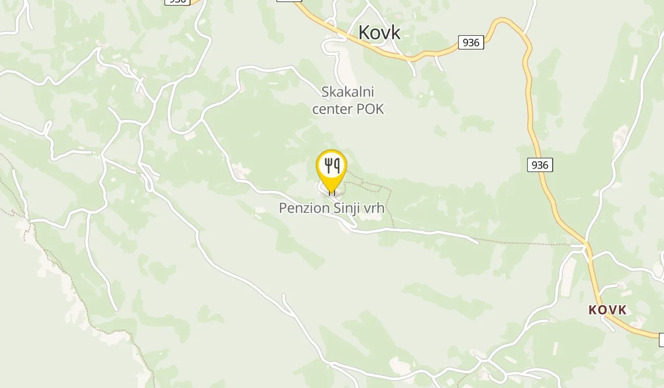 Map — Penzion Sinji vrh