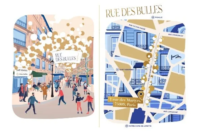 Le Champagne Nicolas Feuillatte recrée sa “Rue des Bulles” pour Noël