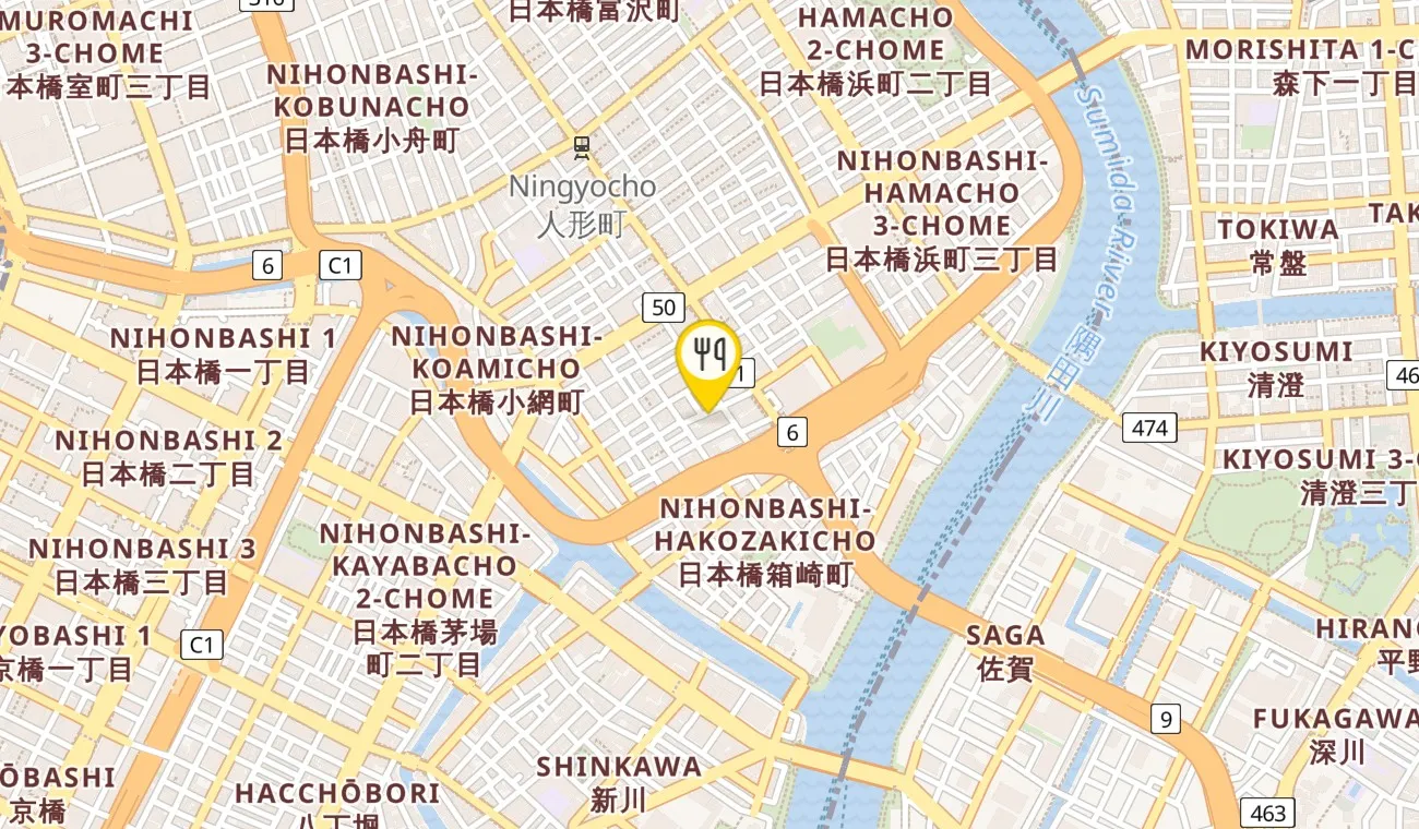 Map — Nihonbashikakigaracho Sugita