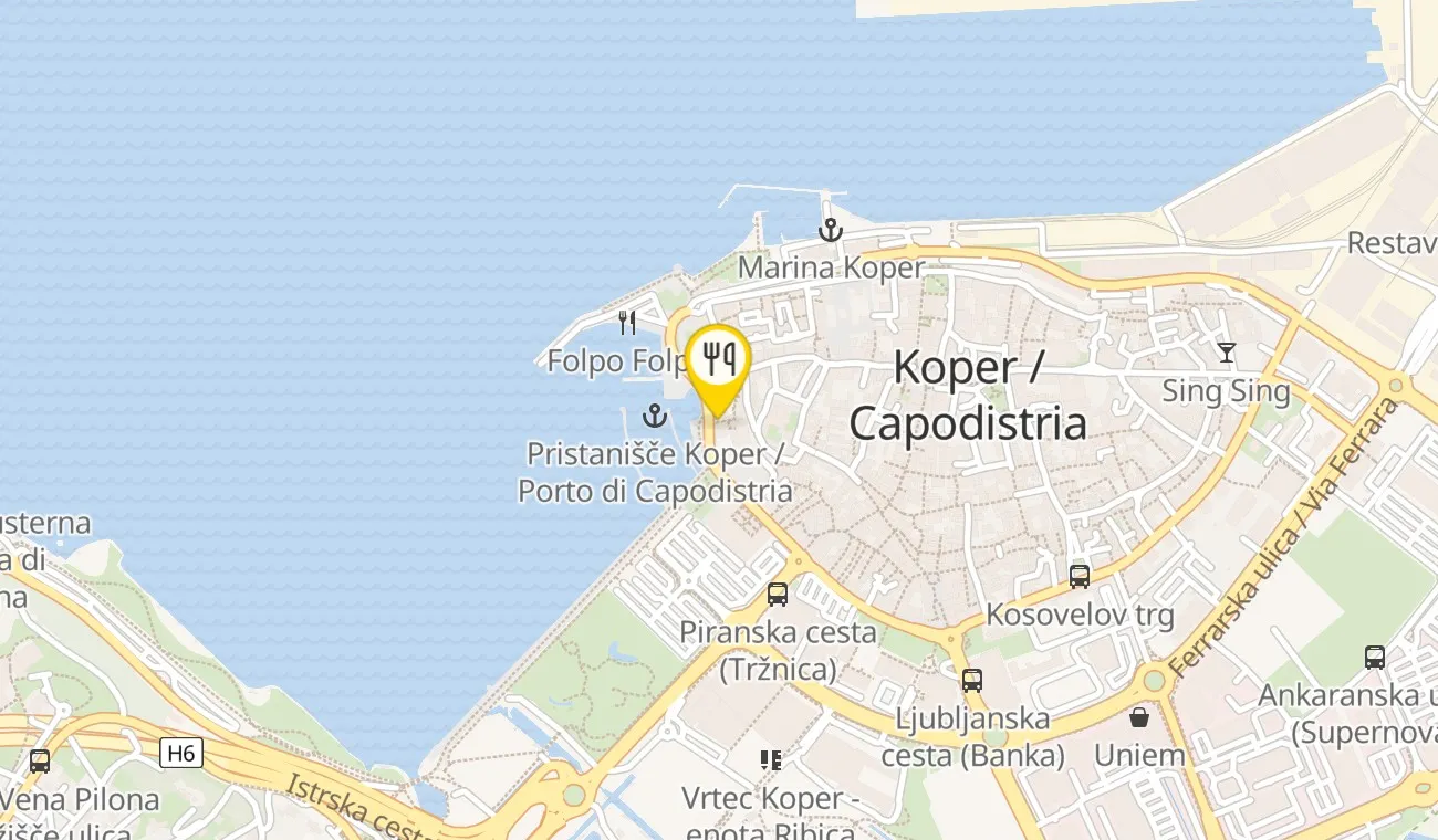 Zemljevid — Restavracija Capra