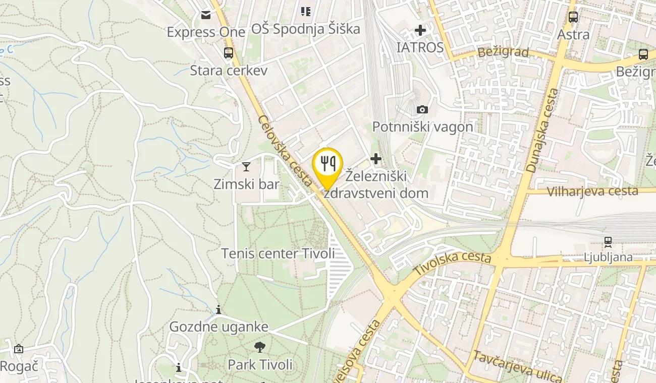 Zemljevid — Pivnica Union