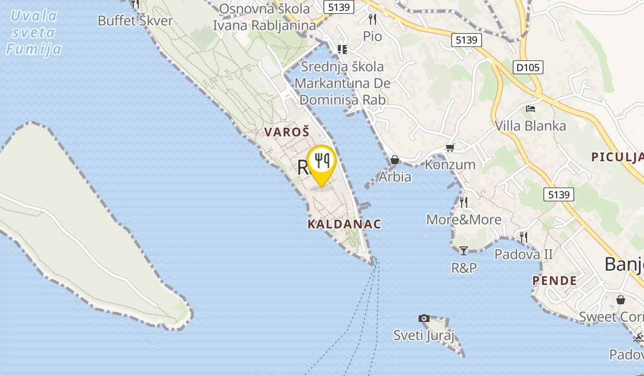 Map — Kuća Rabske Torte