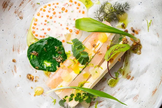 Trout and pike terrine