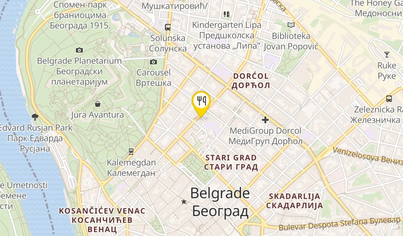 Mapa — KAFANA SUVOBOR