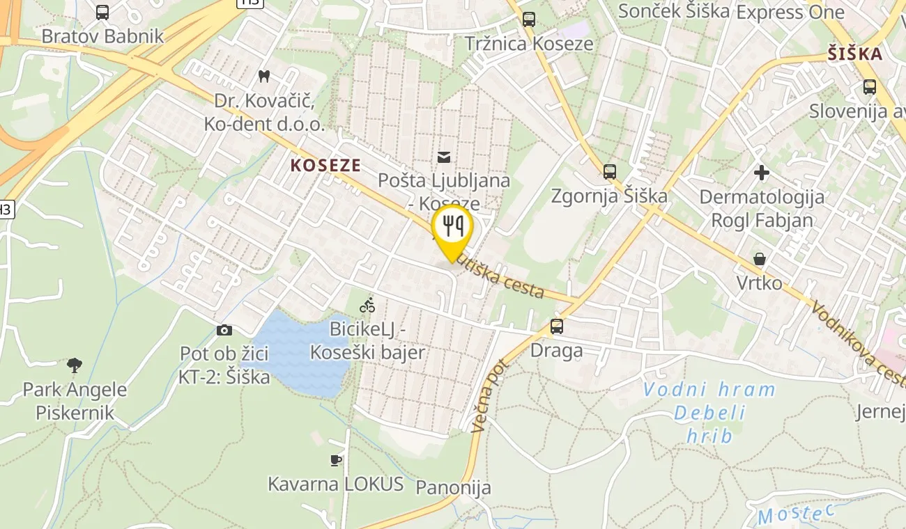 Map — Kavarna in slaščičarna Kresnička