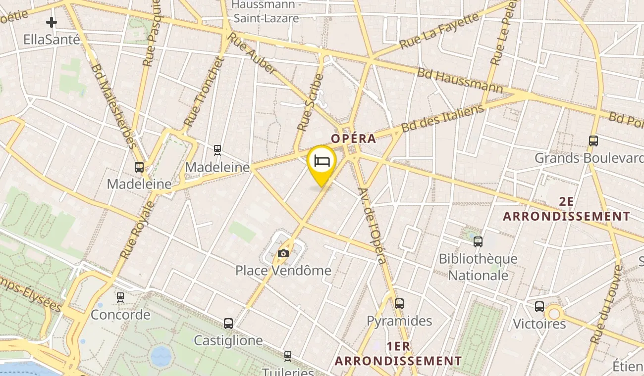 Map — Hôtel Westminster