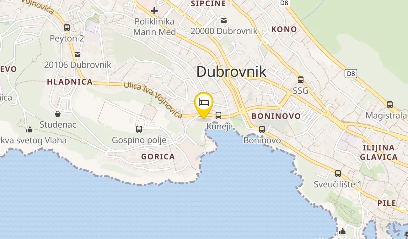 Karta — Hotel Bellevue Dubrovnik