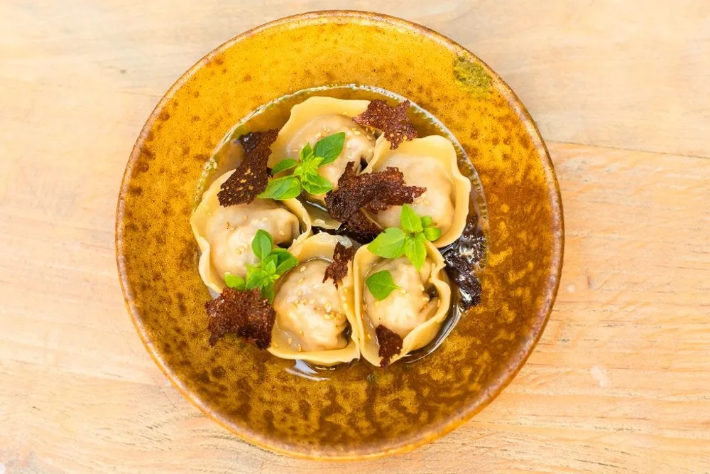 Ravioles au boudin blanc & tête de veau