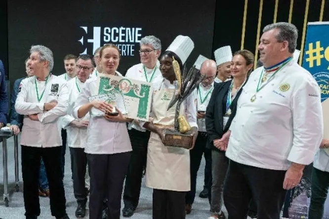 Jeanne Regnault, still a high school student, was crowned French Vegetable Cuisine Champion.
