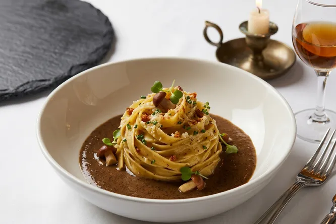 Tagliatelles à la crème de cèpes