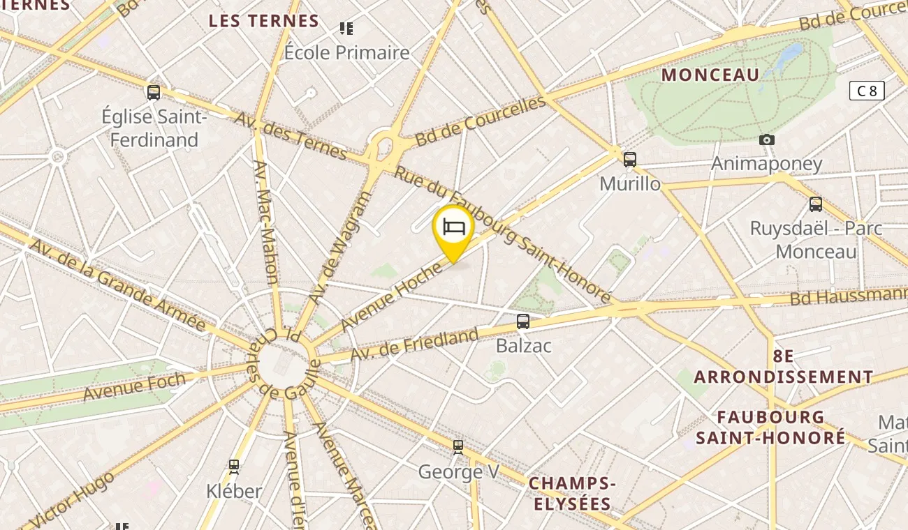 Map — Le Royal Monceau - Raffles Paris