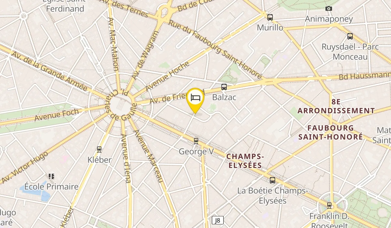 Plan — Hôtel Balzac Paris
