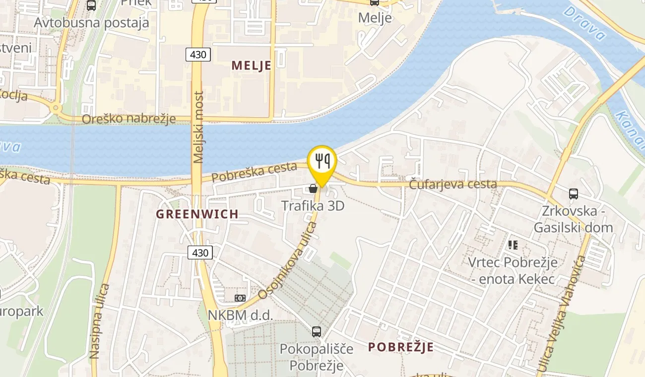 Zemljevid — Restavracija Mak
