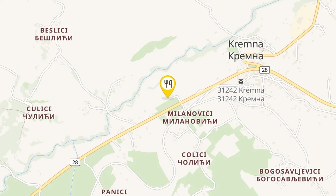 Mapa — RESTORAN RADGOST