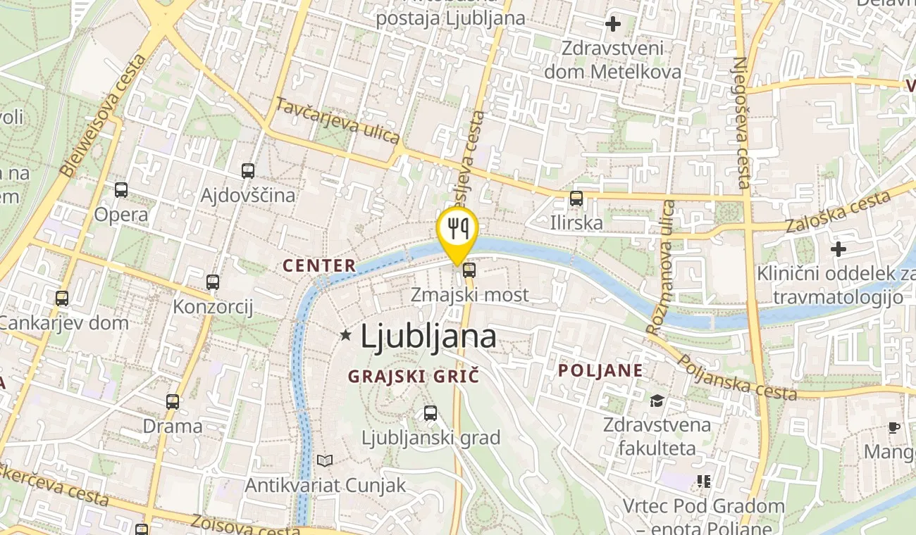 Zemljevid — Ribarnica Ribice