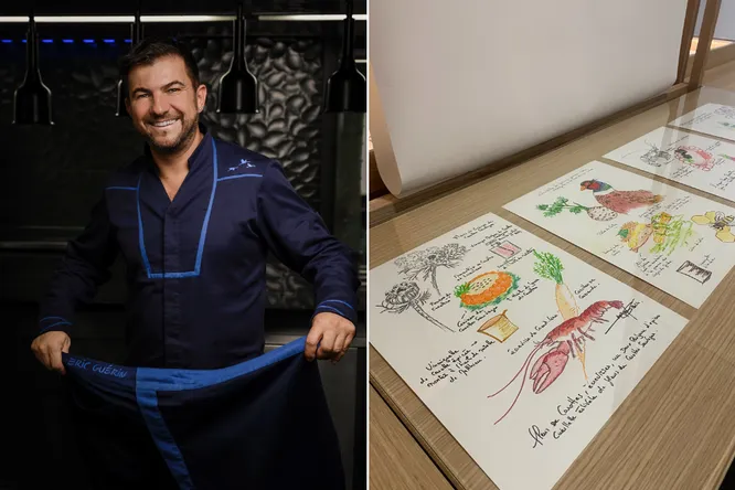 Le chef Éric Guérin expose ses croquis à Arles