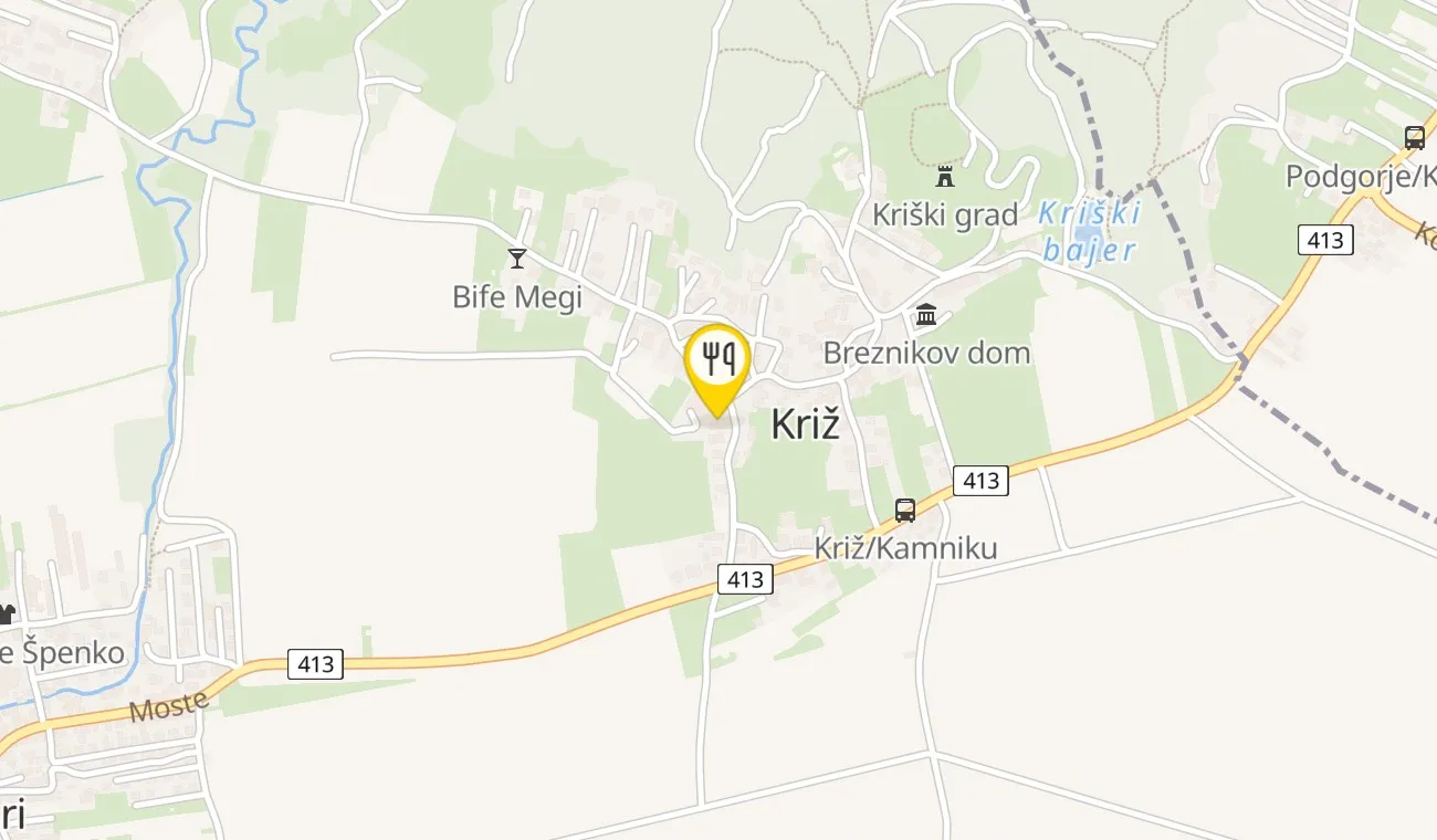 Zemljevid — Gostilna Čubr