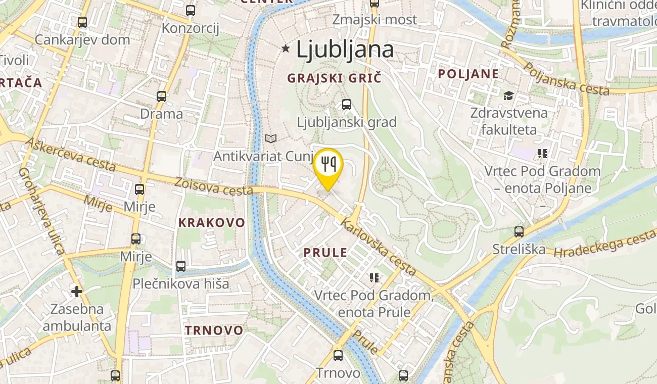 Map — Restavracija Špajza & Sorbara Steak House
